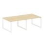 Metal System Quattro 5x5 50БО.ПРГ-2.2 (Акация лорка/Белый) Переговорный стол на О-образном м/к