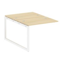 Metal System Quattro 5x5 50БО.ПРС-СП-2.1 (Акация лорка/Белый) Проходной наборный элемент рабочей станции на О-образном м/к