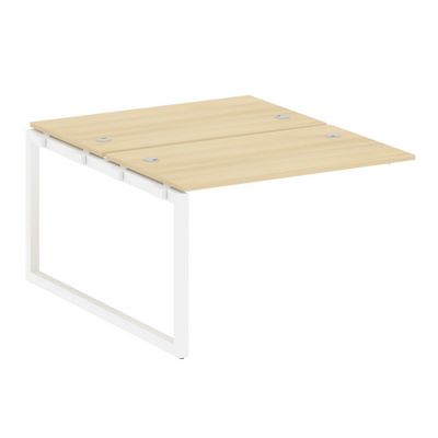 Metal System Quattro 5x5 50БО.ПРС-СП-2.2 (Акация лорка/Белый) Проходной наборный элемент рабочей станции на О-образном м/к