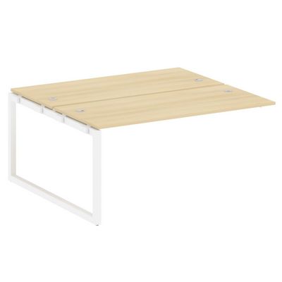 Metal System Quattro 5x5 50БО.ПРС-СП-2.4 (Акация лорка/Белый) Проходной наборный элемент рабочей станции на О-образном м/к