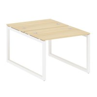 Metal System Quattro 5x5 50БО.РАС-СП-2.1 (Акация лорка/Белый) Рабочая станция на О-образном м/к