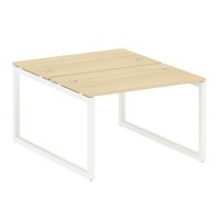 Metal System Quattro 5x5 50БО.РАС-СП-2.2 (Акация лорка/Белый) Рабочая станция на О-образном м/к