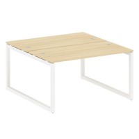 Metal System Quattro 5x5 50БО.РАС-СП-2.3 (Акация лорка/Белый) Рабочая станция на О-образном м/к