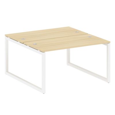 Metal System Quattro 5x5 50БО.РАС-СП-2.3 (Акация лорка/Белый) Рабочая станция на О-образном м/к