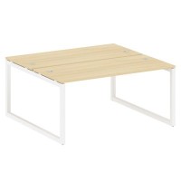 Metal System Quattro 5x5 50БО.РАС-СП-2.4 (Акация лорка/Белый) Рабочая станция на О-образном м/к