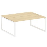 Metal System Quattro 5x5 50БО.РАС-СП-2.5 (Акация лорка/Белый) Рабочая станция на О-образном м/к