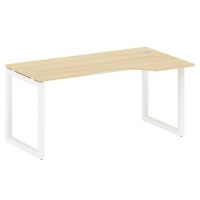 Metal System Quattro 5x5 50БО.СА-1 Пр (Акация лорка/Белый) Стол криволинейный правый на О-образном м/к