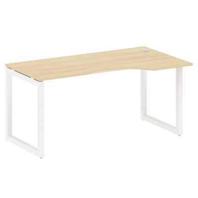 Metal System Quattro 5x5 50БО.СА-1 Пр (Акация лорка/Белый) Стол криволинейный правый на О-образном м/к