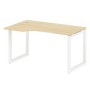 Metal System Quattro 5x5 50БО.СА-2 Л (Акация лорка/Белый) Стол криволинейный левый на О-образном м/к