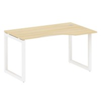 Metal System Quattro 5x5 50БО.СА-2 Пр (Акация лорка/Белый) Стол криволинейный правый на О-образном м/к