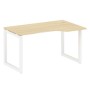 Metal System Quattro 5x5 50БО.СА-2 Пр (Акация лорка/Белый) Стол криволинейный правый на О-образном м/к