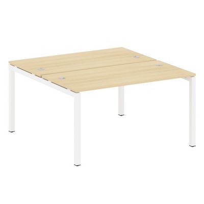 Metal System Quattro 5x5 50БП.РАС-СП-2.3 (Акация лорка/Белый) Рабочая станция на П-образном м/к