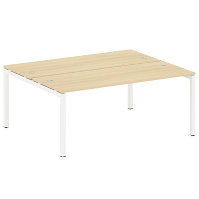 Metal System Quattro 5x5 50БП.РАС-СП-2.5 (Акация лорка/Белый) Рабочая станция на П-образном м/к