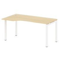 Metal System Quattro 5x5 50БП.СА-1 Л (Акация лорка/Белый) Стол криволинейный левый на П-образном м/к