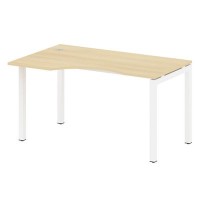 Metal System Quattro 5x5 50БП.СА-2 Л (Акация лорка/Белый) Стол криволинейный левый на П-образном м/к