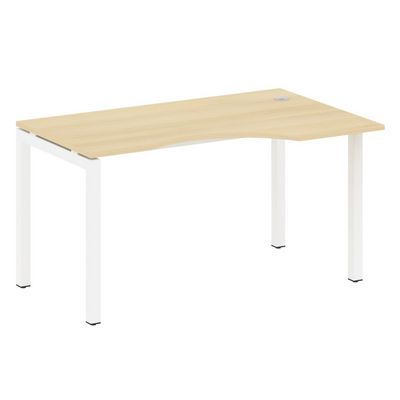 Metal System Quattro 5x5 50БП.СА-2 Пр (Акация лорка/Белый) Стол криволинейный правый на П-образном м/к