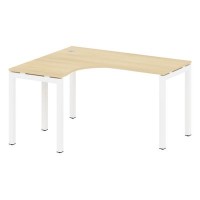 Metal System Quattro 5x5 50БП.СА-3 Л (Акация лорка/Белый) Стол криволинейный левый на П-образном м/к