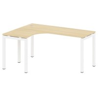 Metal System Quattro 5x5 50БП.СА-4 Л (Акация лорка/Белый) Стол криволинейный левый на П-образном м/к