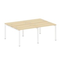 Metal System Quattro 5x5 50БП.СМ-4.1 (Акация лорка/Белый) Рабочая станция на 4 раб.места на П-образном м/к