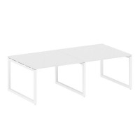 Metal System Quattro 5x5 50БО.ПРГ-2.2 (Белый/Белый) Переговорный стол на О-образном м/к