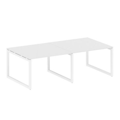 Metal System Quattro 5x5 50БО.ПРГ-2.2 (Белый/Белый) Переговорный стол на О-образном м/к
