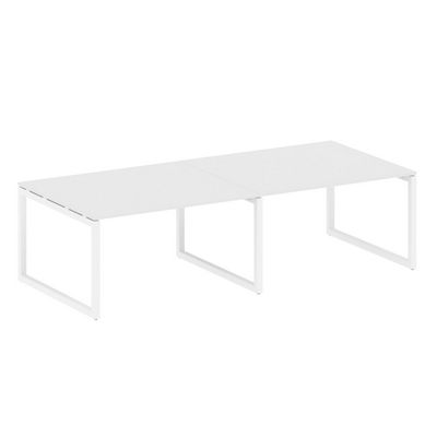 Metal System Quattro 5x5 50БО.ПРГ-2.3 (Белый/Белый) Переговорный стол на О-образном м/к
