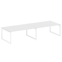 Metal System Quattro 5x5 50БО.ПРГ-2.5 (Белый/Белый) Переговорный стол на О-образном м/к