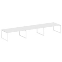Metal System Quattro 5x5 50БО.ПРГ-3.5 (Белый/Белый) Переговорный стол на О-образном м/к
