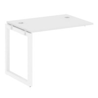 Metal System Quattro 5x5 50БО.ПРС-СП-1.1 (Белый/Белый) Проходной наборный элемент рабочей станции на О-образном м/к