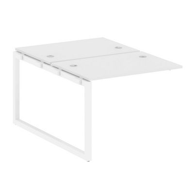 Metal System Quattro 5x5 50БО.ПРС-СП-2.1 (Белый/Белый) Проходной наборный элемент рабочей станции на О-образном м/к