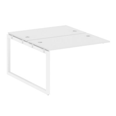 Metal System Quattro 5x5 50БО.ПРС-СП-2.2 (Белый/Белый) Проходной наборный элемент рабочей станции на О-образном м/к