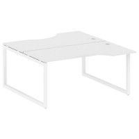 Metal System Quattro 5x5 50БО.РАС-СА-2.1 (Белый/Белый) Рабочая станция криволинейная на О-образном м/к