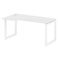 Metal System Quattro 5x5 50БО.СА-1 Л (Белый/Белый) Стол криволинейный левый на О-образном м/к