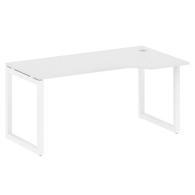 Metal System Quattro 5x5 50БО.СА-1 Пр (Белый/Белый) Стол криволинейный правый на О-образном м/к