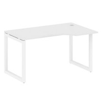 Metal System Quattro 5x5 50БО.СА-2 Пр (Белый/Белый) Стол криволинейный правый на О-образном м/к