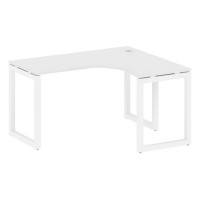 Metal System Quattro 5x5 50БО.СА-3 Пр (Белый/Белый) Стол криволинейный правый на О-образном м/к