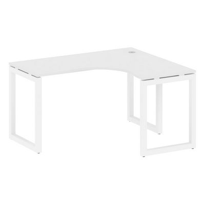 Metal System Quattro 5x5 50БО.СА-3 Пр (Белый/Белый) Стол криволинейный правый на О-образном м/к