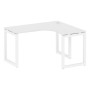 Metal System Quattro 5x5 50БО.СА-3 Пр (Белый/Белый) Стол криволинейный правый на О-образном м/к