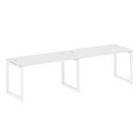 Metal System Quattro 5x5 50БО.СМ-2.3 (Белый/Белый) Рабочая станция на 2 раб.места на О-образном м/к