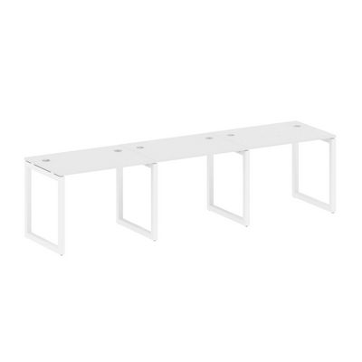 Metal System Quattro 5x5 50БО.СМ-3.1 (Белый/Белый) Рабочая станция на 3 раб.места на О-образном м/к