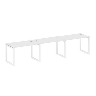 Metal System Quattro 5x5 50БО.СМ-3.2 (Белый/Белый) Рабочая станция на 3 раб.места на О-образном м/к