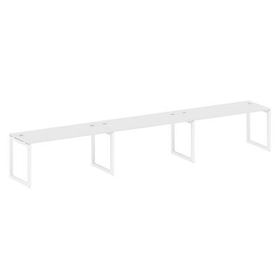 Metal System Quattro 5x5 50БО.СМ-3.4 (Белый/Белый) Рабочая станция на 3 раб.места на О-образном м/к