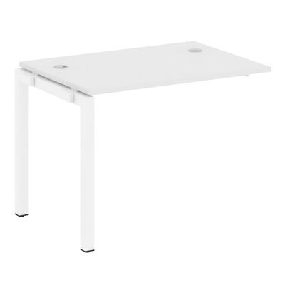 Metal System Quattro 5x5 50БП.ПРС-СП-1.1 (Белый/Белый) Проходной наборный элемент рабочей станции на П-образном м/к