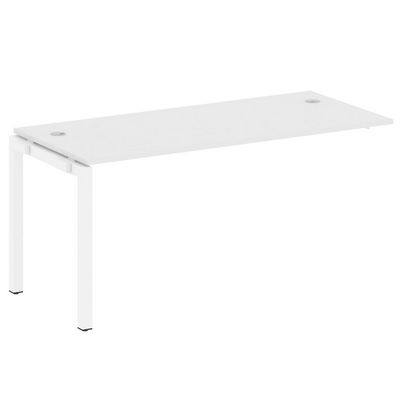 Metal System Quattro 5x5 50БП.ПРС-СП-1.4 (Белый/Белый) Проходной наборный элемент рабочей станции на П-образном м/к