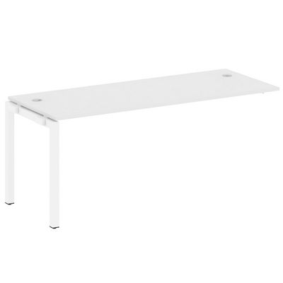 Metal System Quattro 5x5 50БП.ПРС-СП-1.5 (Белый/Белый) Проходной наборный элемент рабочей станции на П-образном м/к