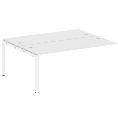 Metal System Quattro 5x5 50БП.ПРС-СП-2.5 (Белый/Белый) Проходной наборный элемент рабочей станции на П-образном м/к