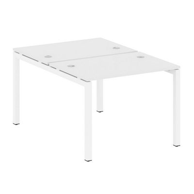 Metal System Quattro 5x5 50БП.РАС-СП-2.1 (Белый/Белый) Рабочая станция на П-образном м/к