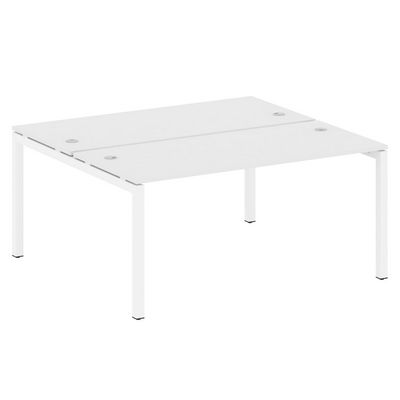 Metal System Quattro 5x5 50БП.РАС-СП-2.4 (Белый/Белый) Рабочая станция на П-образном м/к