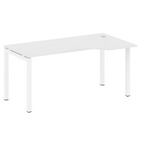 Metal System Quattro 5x5 50БП.СА-1 Пр (Белый/Белый) Стол криволинейный правый на П-образном м/к