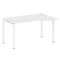 Metal System Quattro 5x5 50БП.СА-2 Пр (Белый/Белый) Стол криволинейный правый на П-образном м/к